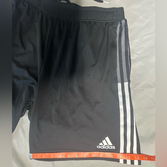Adidas Men's Black and White Striped Athletic Shorts - Picture 8 of 13